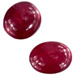 2 LOOSE CUT RUBIES 11.63 CT.