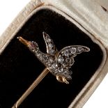 ANTIQUE DIAMOND DUCK STICK PIN