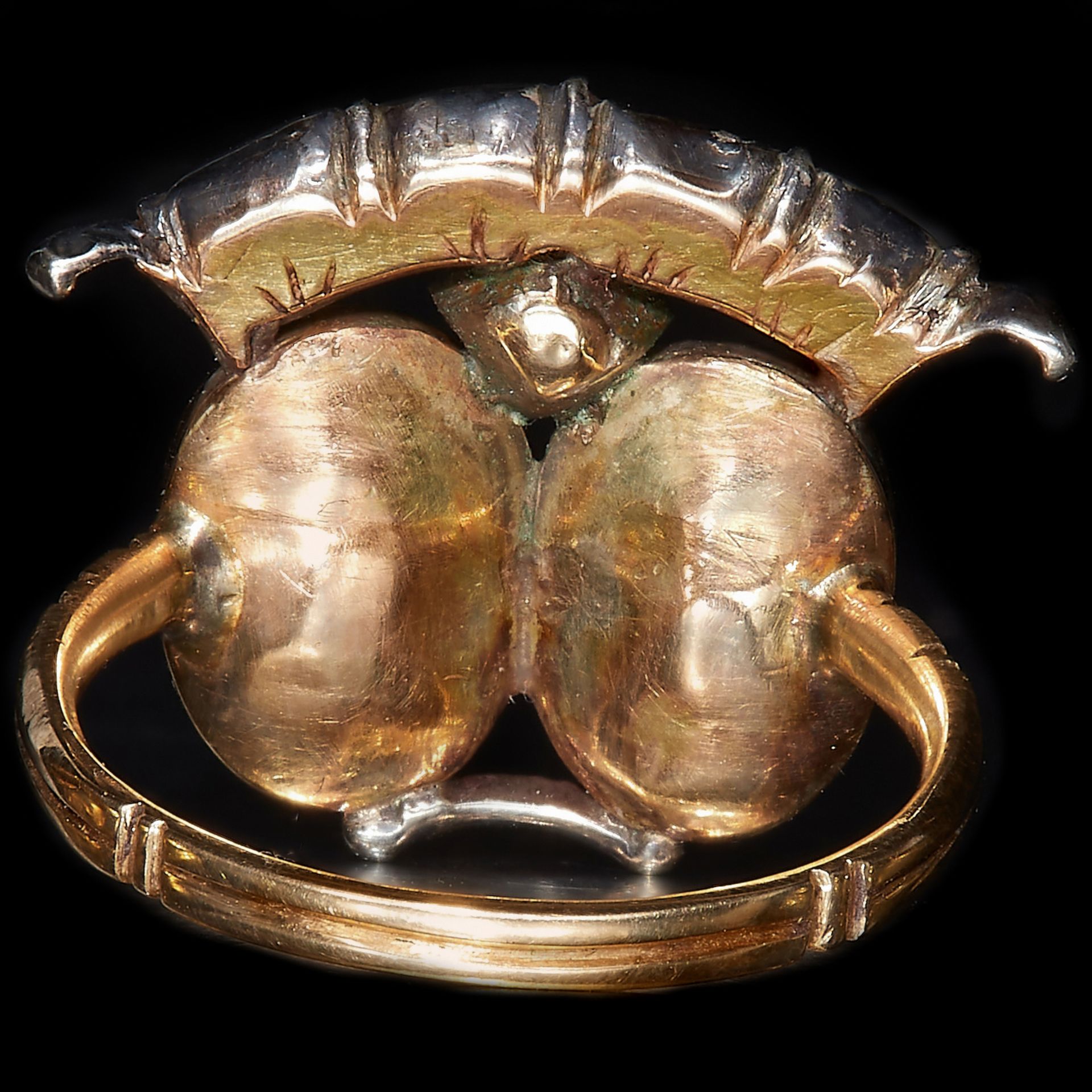 FINE GEORGIAN DOUBLE RING - Image 3 of 3