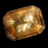 IMPRESSIVE ANTIQUE CITRINE BROOCH