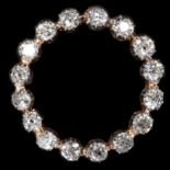 FINE DIAMOND BROOCH, of circular design