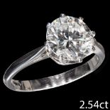 FINE AND ELEGANT 2.54 CT. DIAMOND SOLITAIRE RING