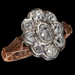 ANTIQUE DIAMOND CLUSTER RING