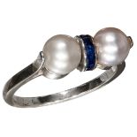 PEARL AND SAPPHIRE RING