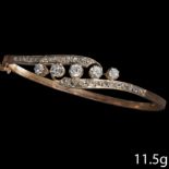 ANTIQUE DIAMOND TWISTED HINGED BANGLE