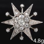 VICTORIAN DIAMOND STAR BROOCH