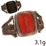 RARE GEORGIAN SWIVEL INTAGLIO SEAL RING