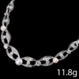 BEAUTIFUL DIAMOND AND PEARL BRACELET