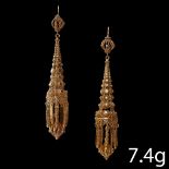 MAGNIFICENT GOLD PAIR OF GEORGIAN FILIGREE EARRINGS