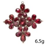 FINE ANTIQUE GARNET BROOCH/PENDANT