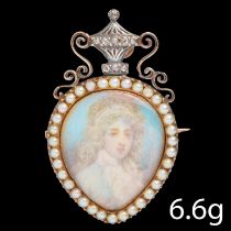 GEORGIAN DIAMOND PORTRAIT MINIATURE