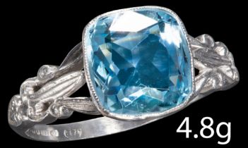 AQUAMARINE SOLITAIRE RING