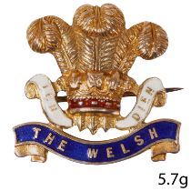 ENAMEL REGIMENTAL SWEETHEART GOLD ROOCH