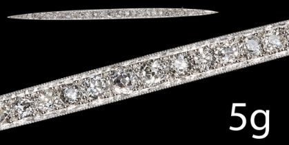 ART DECO DIAMOND BAR BROOCH