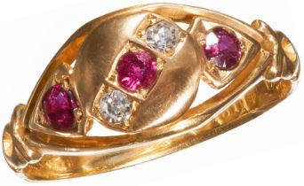 EDWARDIAN RUBY AND DIAMOND RING