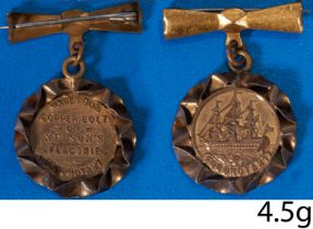 LORD NELSON'S FLAGSHIP H.M.S. FOUDROYANT MEDALLION