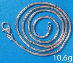 WHITE GOLD SNAKE LINK CHAIN