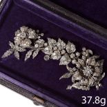 BEAUTIFUL AND IMPRESSIVE VICTORIAN DOUBLE E TREMBLANT DIAMOND SPRAY BROOCH