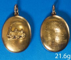 RARE AUCKLAND, NEW ZEALAND TRAIN LOCKET PENDANT,