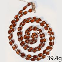 ATTRACTIVE ANTIQUE CITRINE RIVIERE NECKLACE