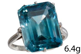 BLUE ZIRCON SOLITAIRE RING