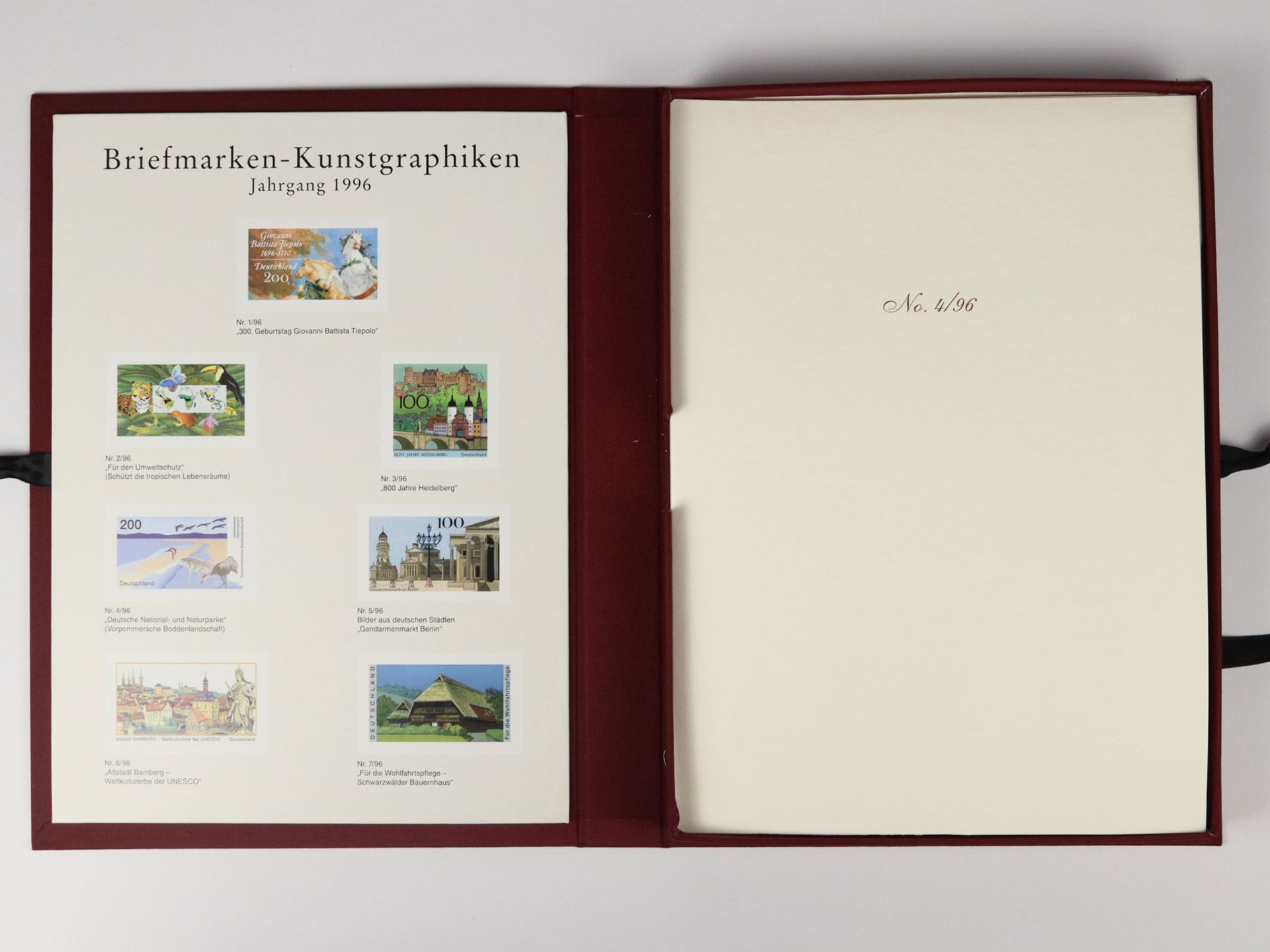 Briefmarken-Kunstgraphiken 1996