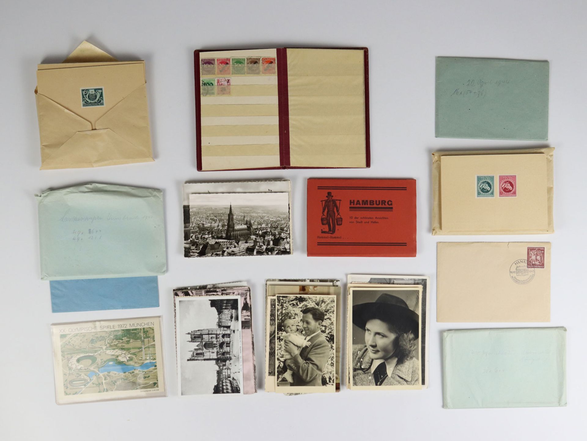 Konvolut Briefmarken und Postkarten - 3. Reich 