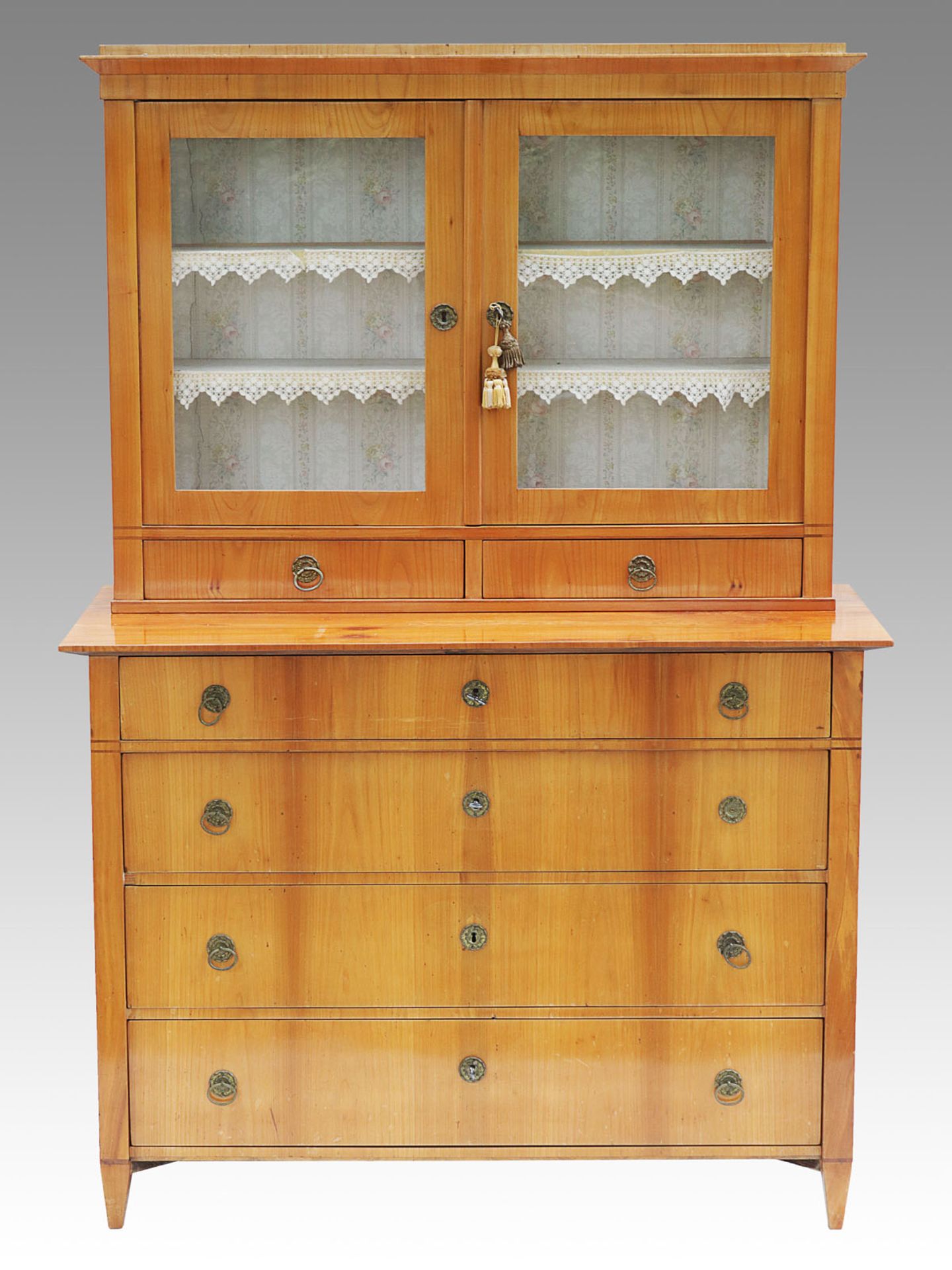 Biedermeier - Vitrinenaufsatzkommode - Image 22 of 27