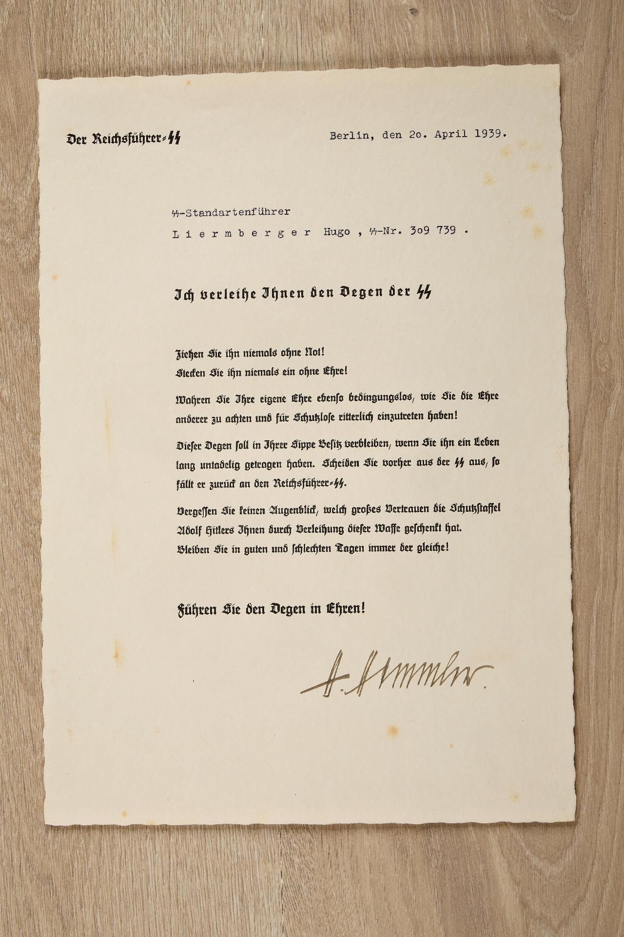 Allgemeine SS : Dokumentennachlass des SS- Oberführers, Generalmajors a.D. und Gaukriegerführer... - Bild 2 aus 47