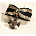 Preußen : Miniatur des Militärverdienstkreuzes.
