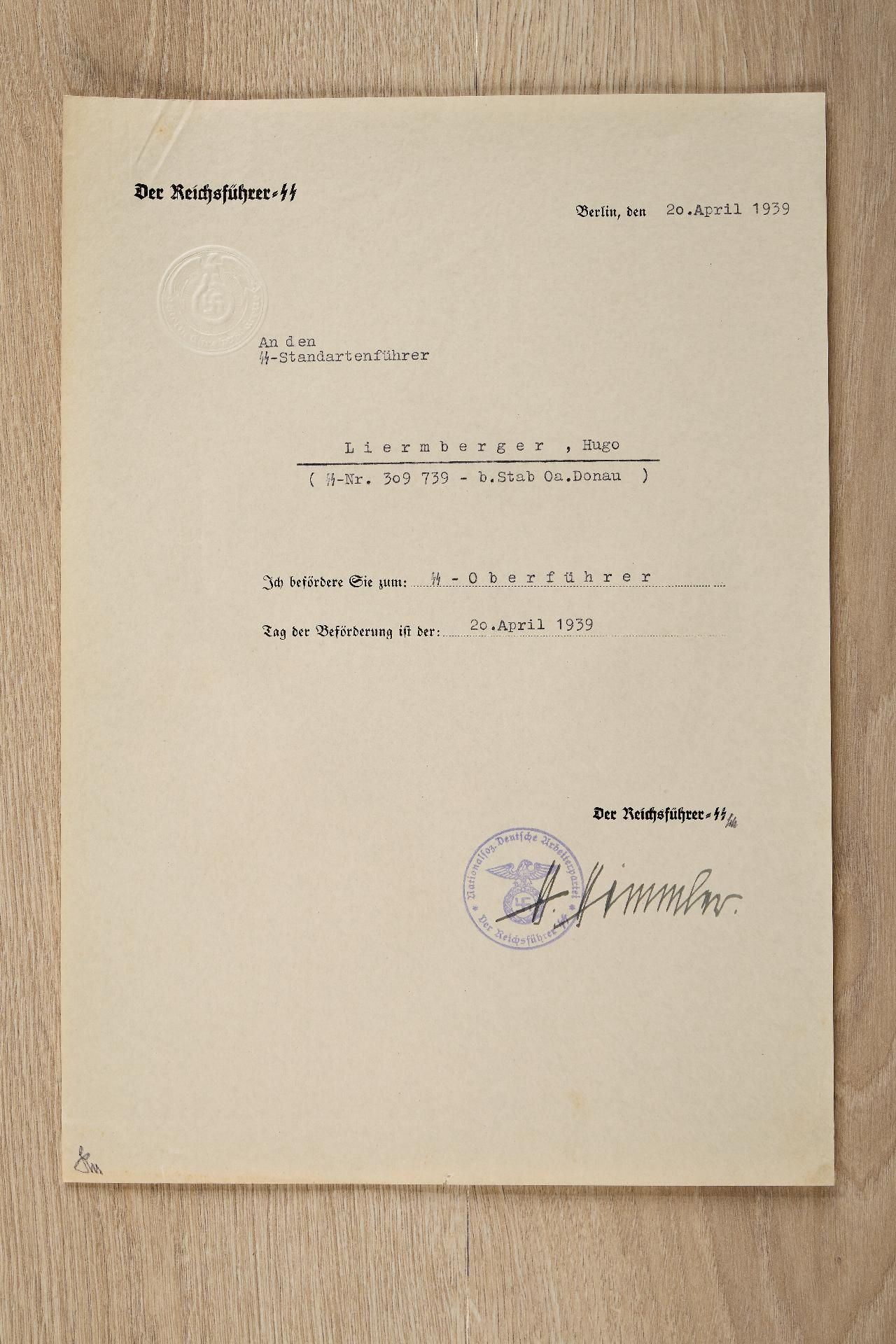 Allgemeine SS : Dokumentennachlass des SS- Oberführers, Generalmajors a.D. und Gaukriegerführer...