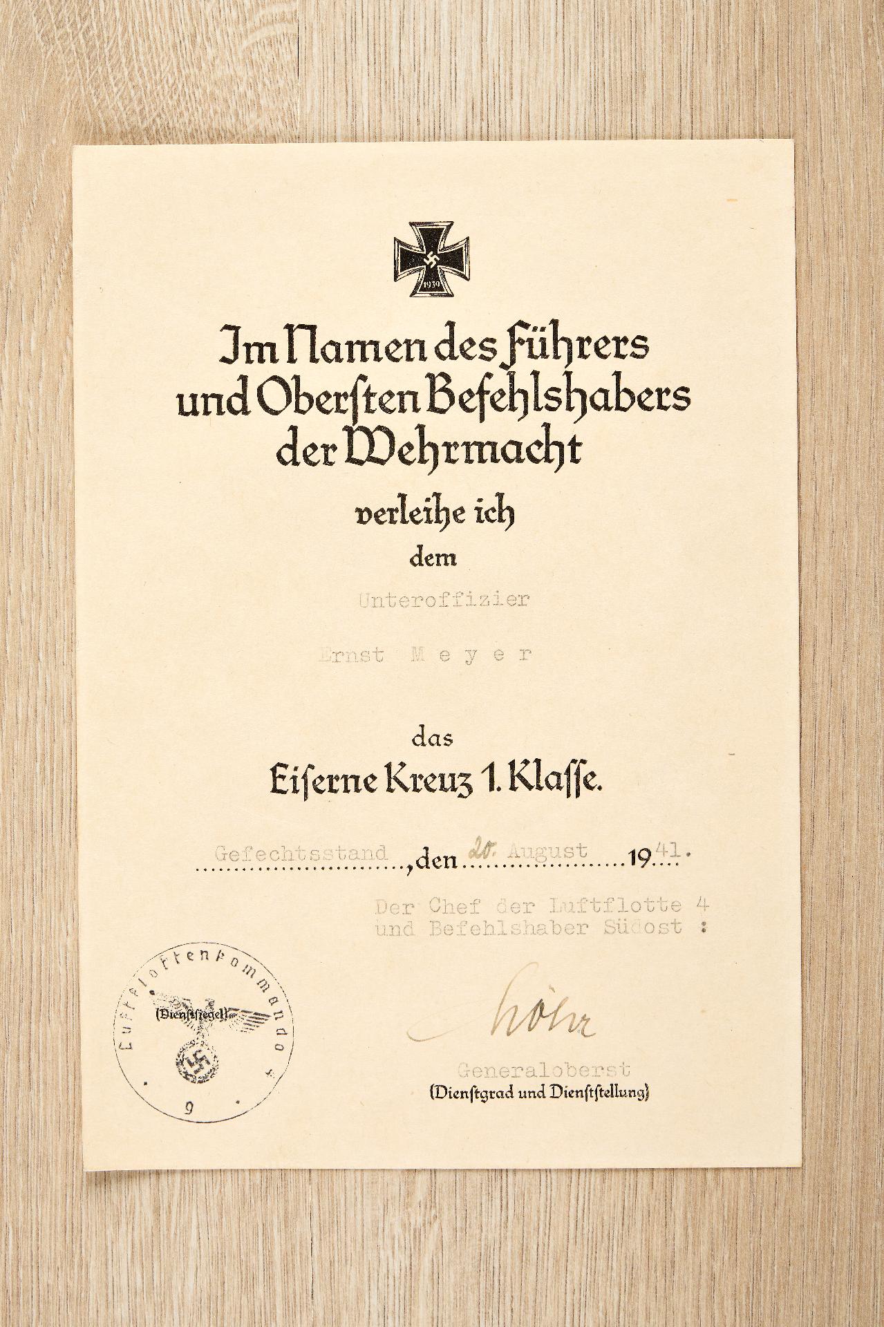 Allgemein : Nachlass des Feldwebels Ernst Meyer, 1./Sturzkampfgeschwader 77 - Image 45 of 55