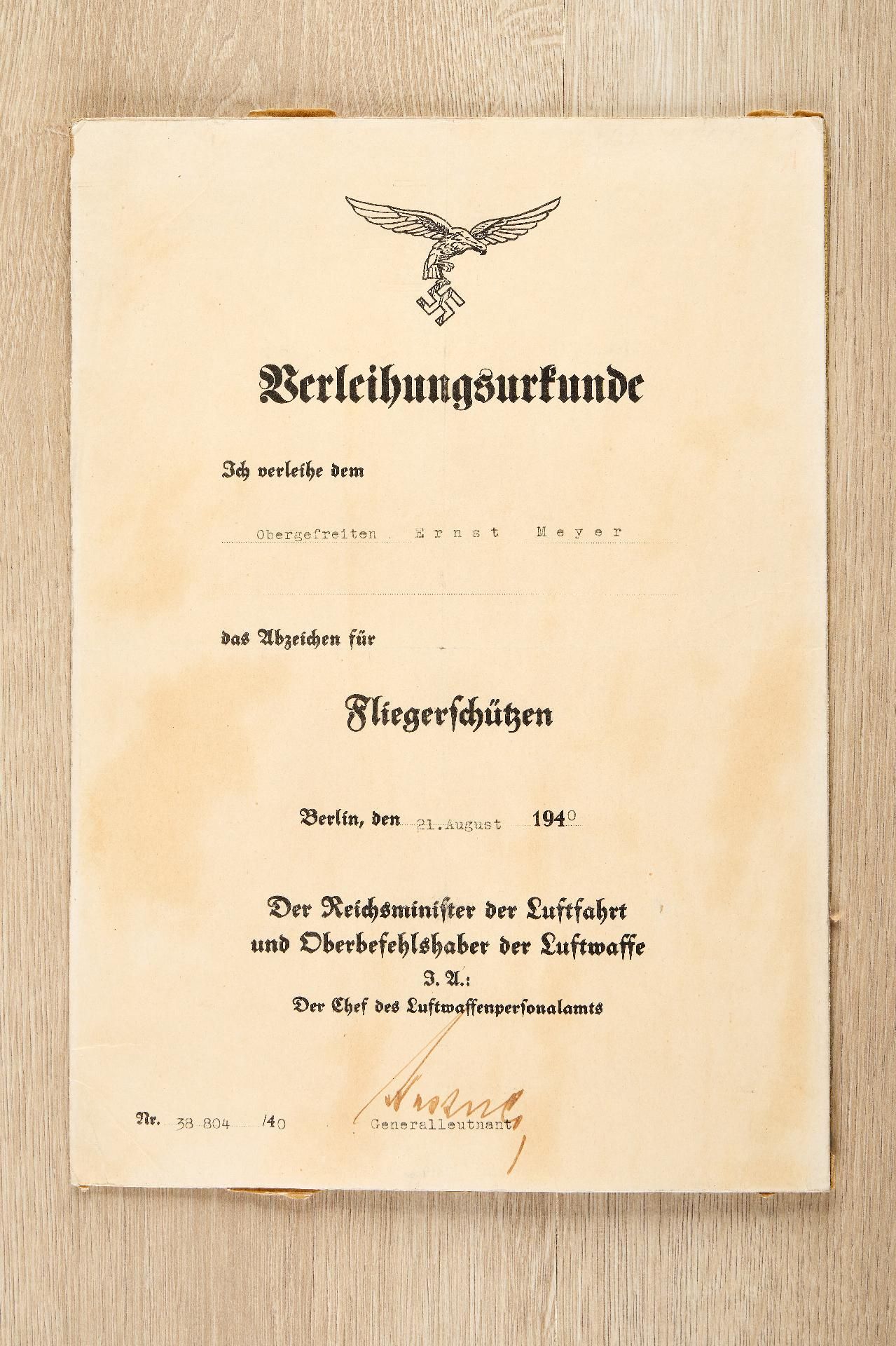 Allgemein : Nachlass des Feldwebels Ernst Meyer, 1./Sturzkampfgeschwader 77 - Image 26 of 55