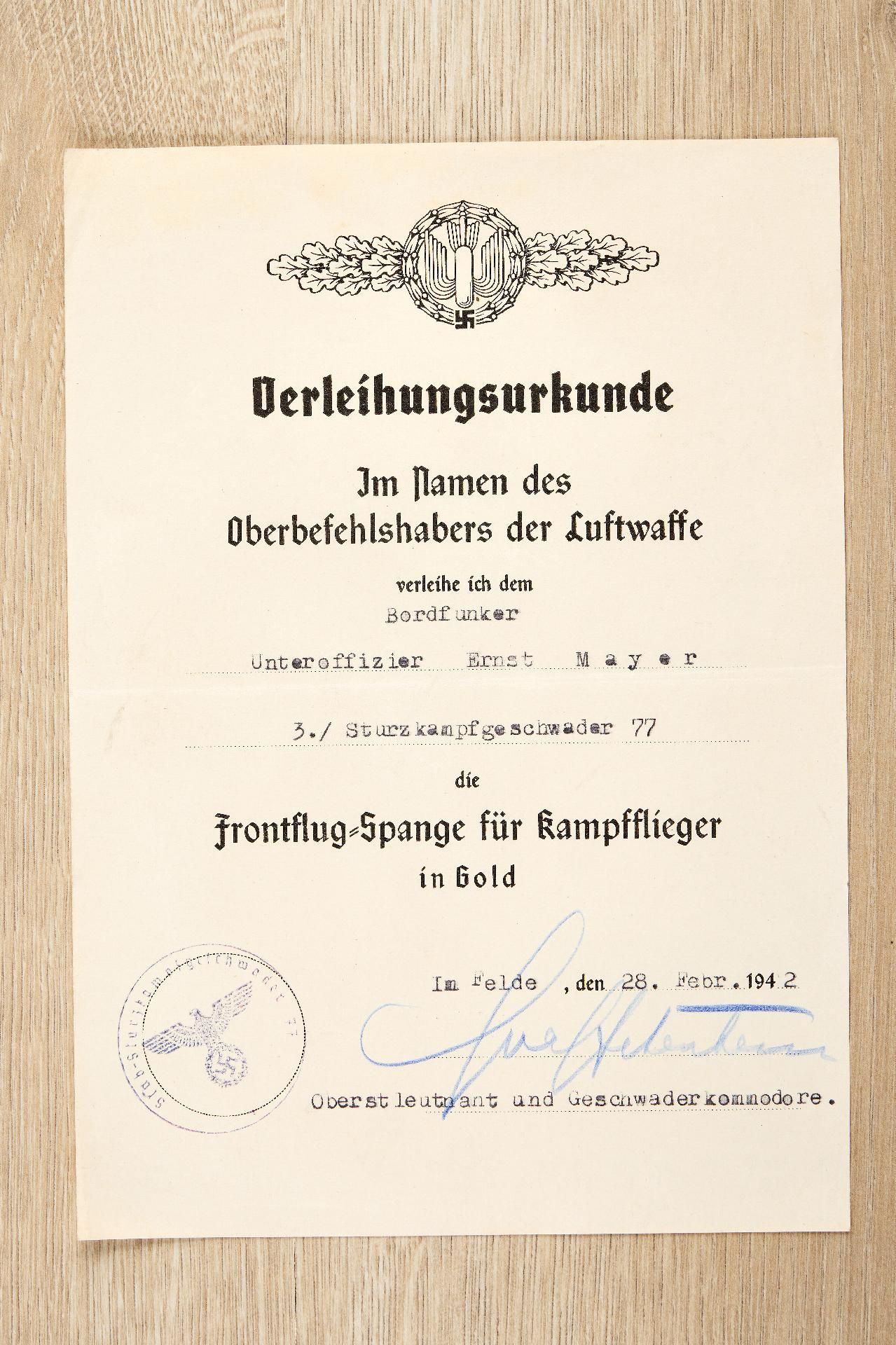 Allgemein : Nachlass des Feldwebels Ernst Meyer, 1./Sturzkampfgeschwader 77 - Image 44 of 55