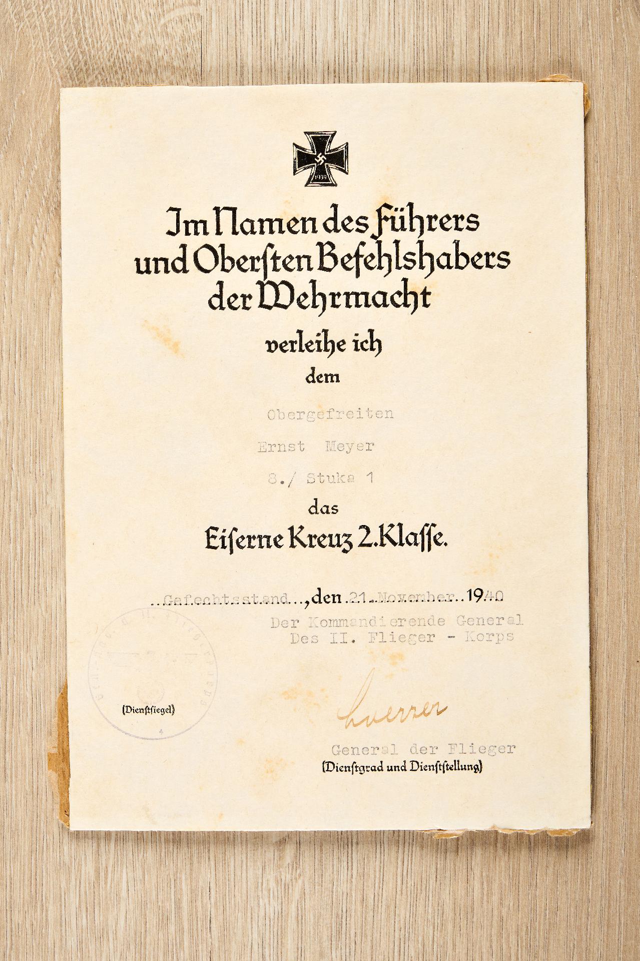 Allgemein : Nachlass des Feldwebels Ernst Meyer, 1./Sturzkampfgeschwader 77 - Image 47 of 55