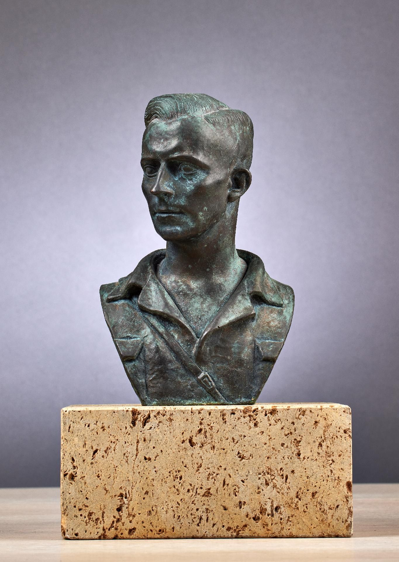 Art in The Third Reich 1933 - 1945 : Paul Gruson: Bronze bust depicting Horst Wessels. - Image 4 of 6