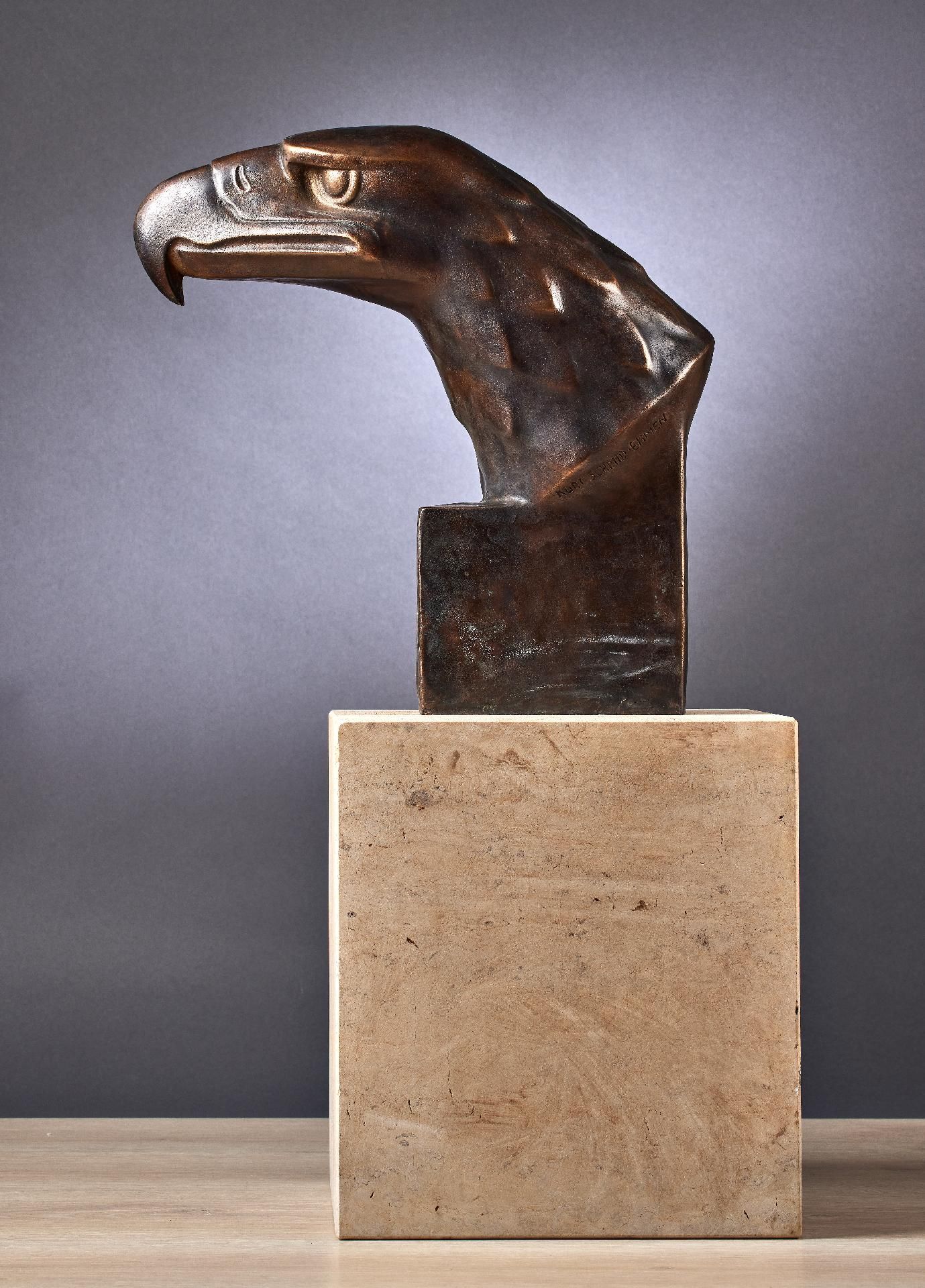 Art in The Third Reich 1933 - 1945 : Kurt Schmid - Ehmen: Eagle's head. - Image 4 of 9