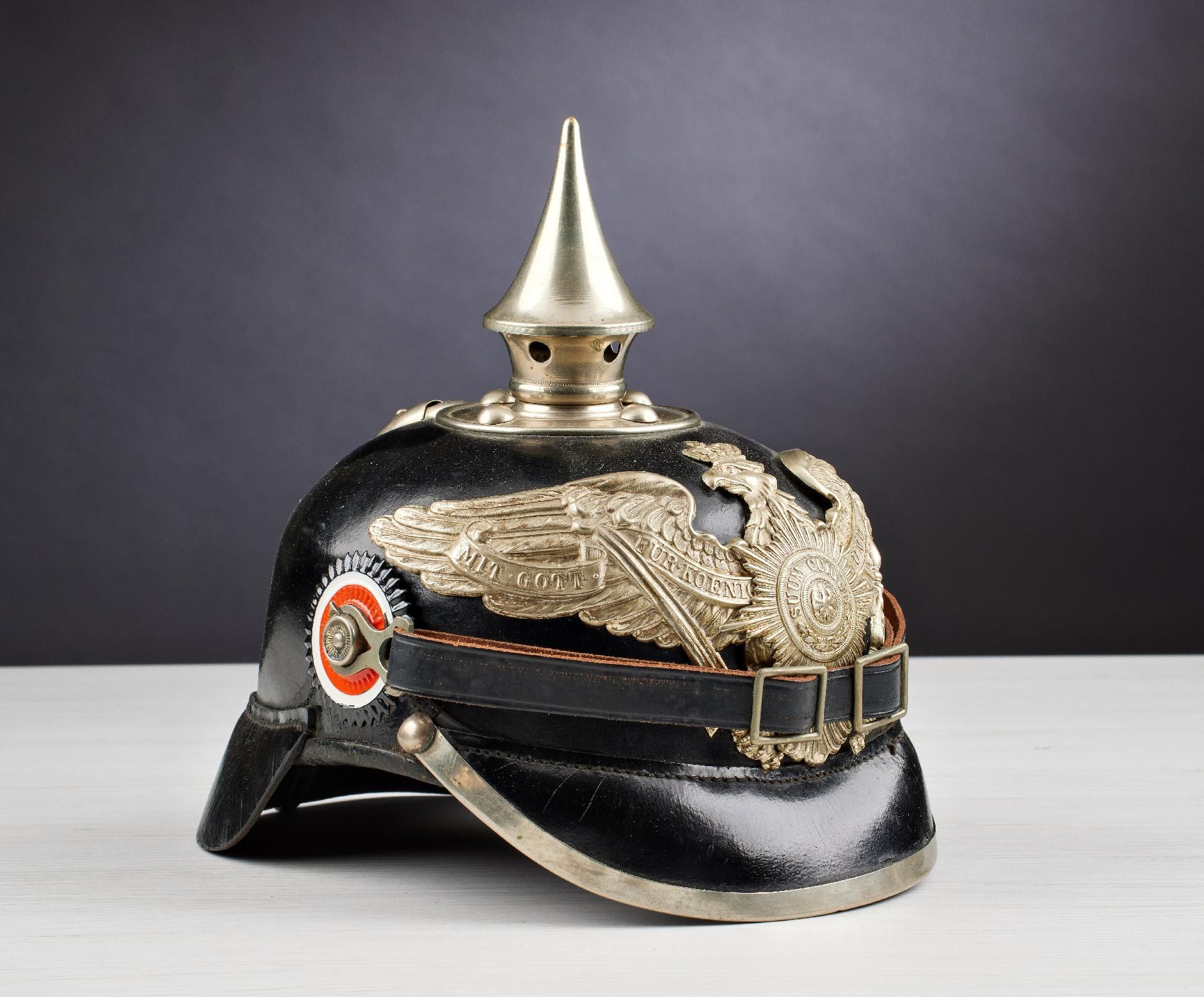 Prussia : Prussia: Crew helmet from the 4th Guards Grenadier Regiment. - Image 2 of 3