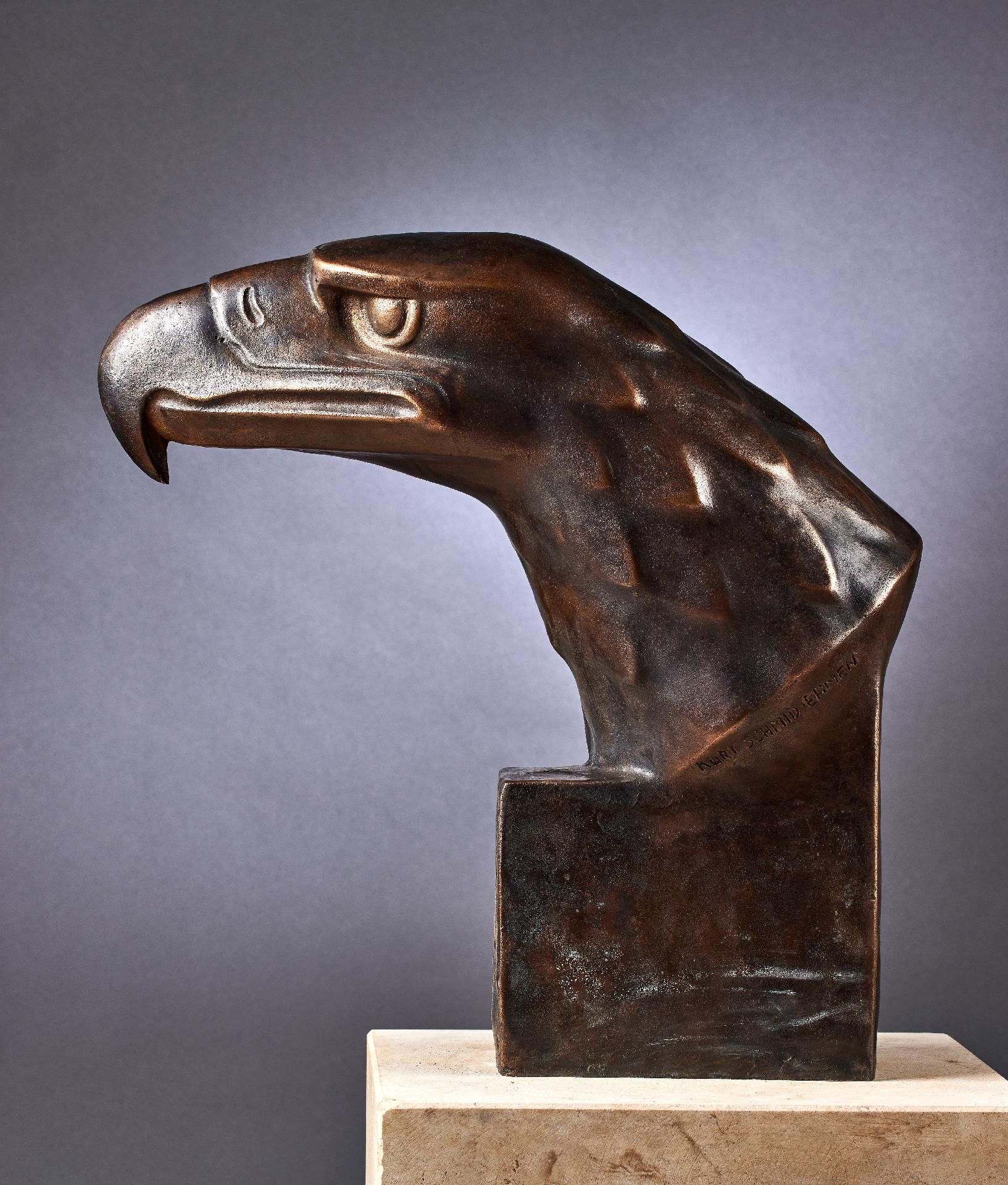 Art in The Third Reich 1933 - 1945 : Kurt Schmid - Ehmen: Eagle's head. - Image 5 of 9