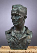 Kunst : Paul Gruson: Bronzebüste mit Darstellung Horst Wessels.