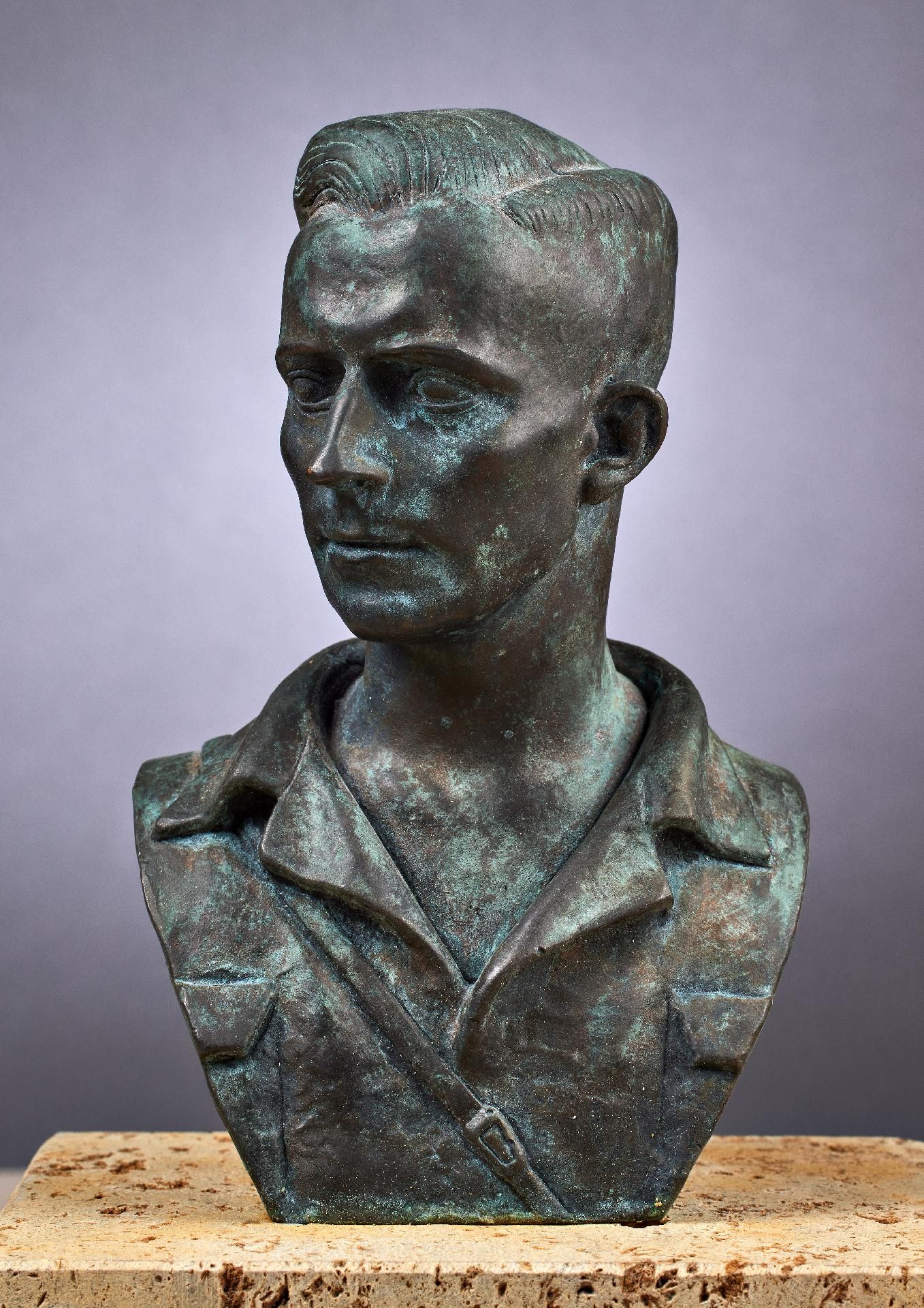 Art in The Third Reich 1933 - 1945 : Paul Gruson: Bronze bust depicting Horst Wessels.