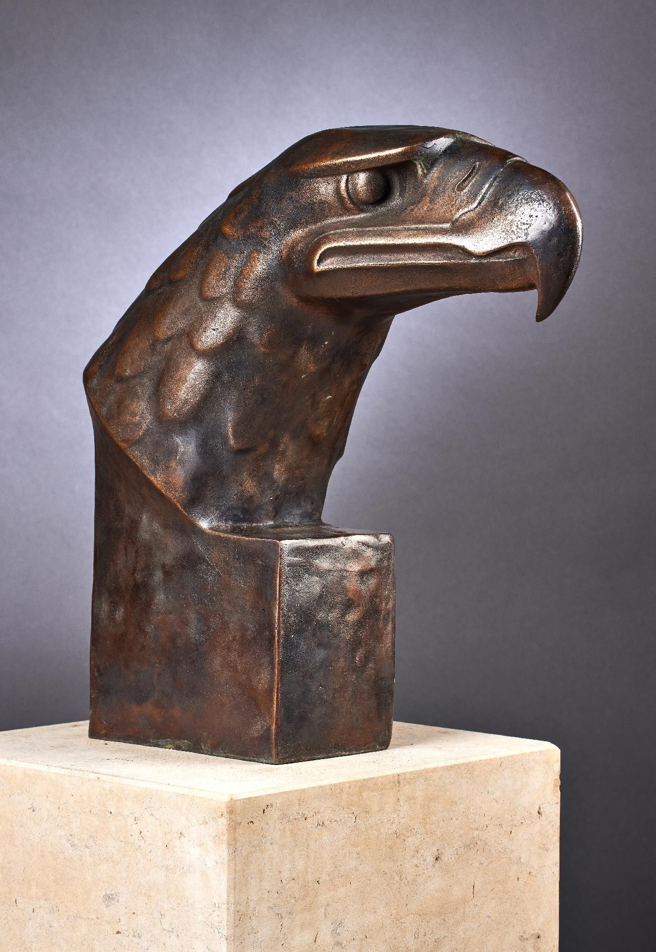 Art in The Third Reich 1933 - 1945 : Kurt Schmid - Ehmen: Eagle's head. - Image 9 of 9