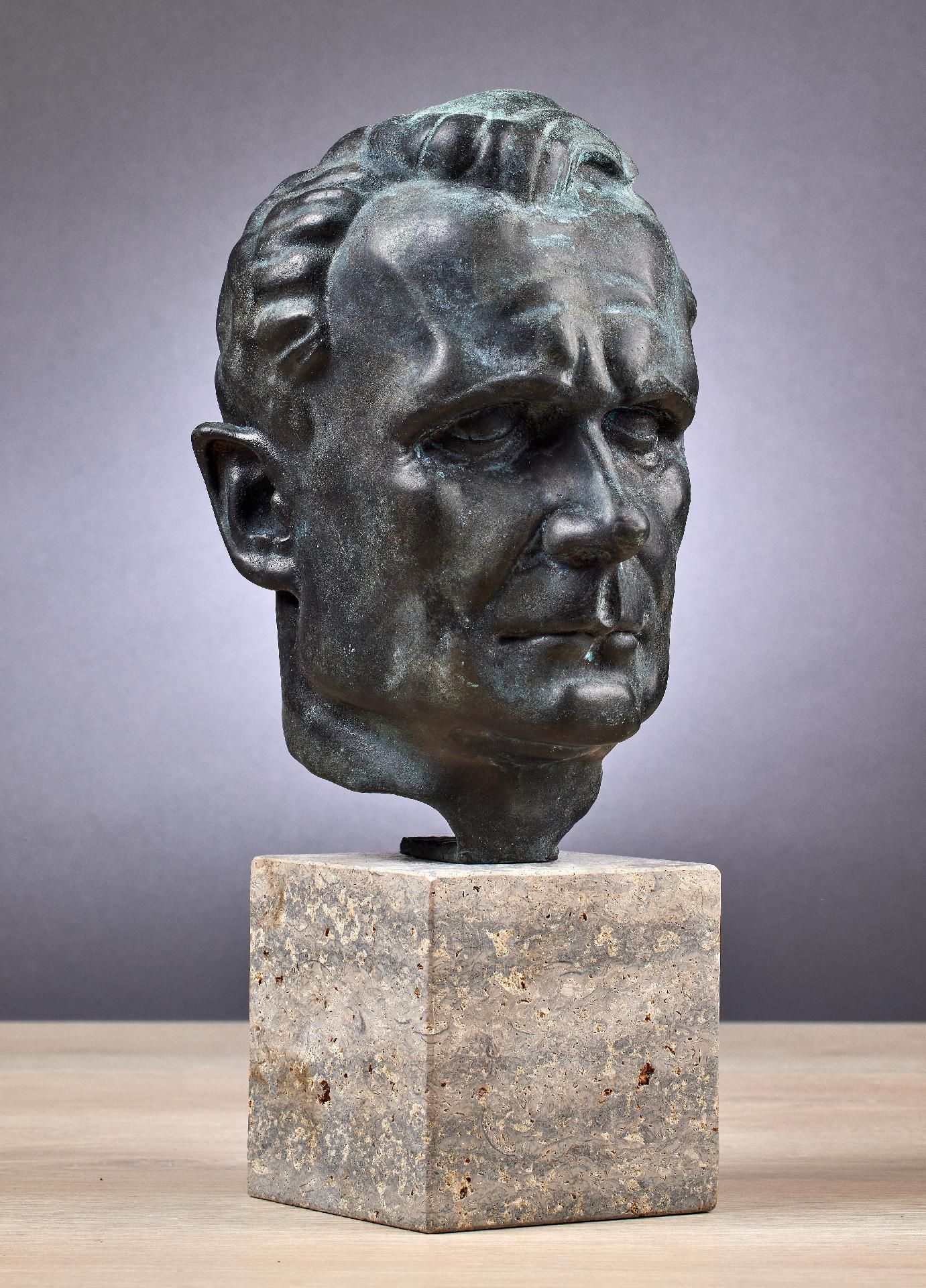 Art in The Third Reich 1933 - 1945 : H.J. Pagels: Portrait bust of Rudolf Hess. - Image 5 of 5