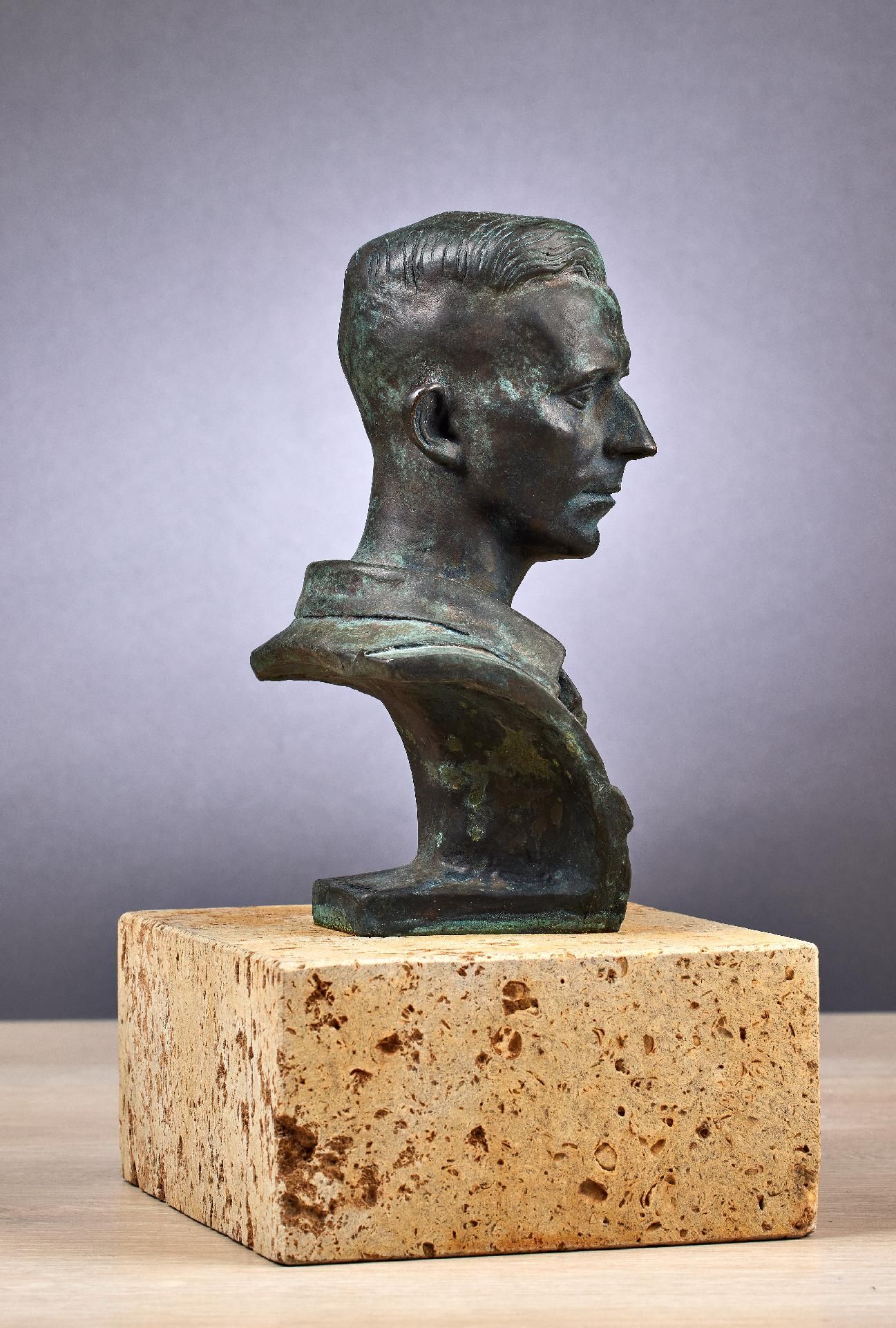 Art in The Third Reich 1933 - 1945 : Paul Gruson: Bronze bust depicting Horst Wessels. - Image 5 of 6
