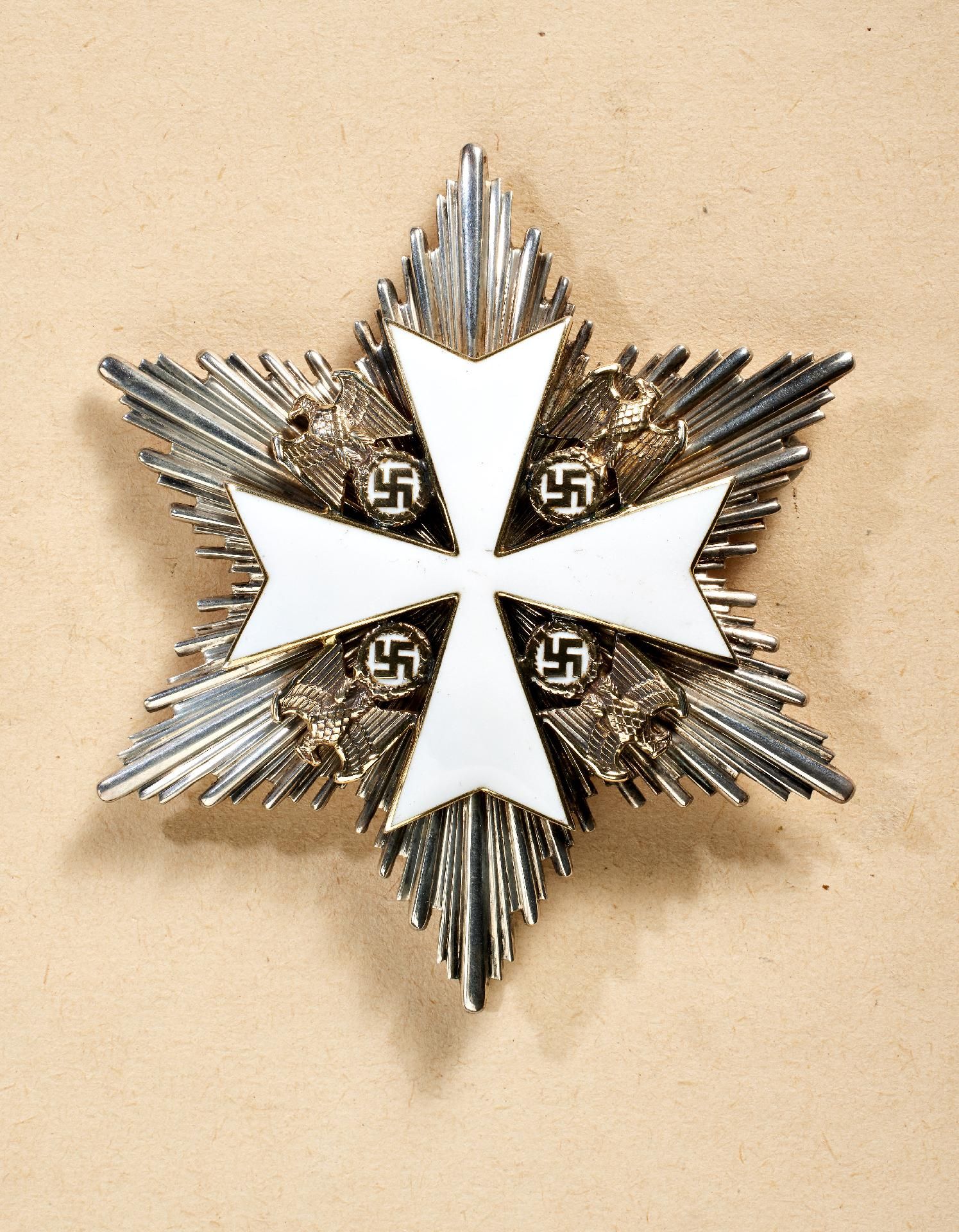 German Eagle Order : Order of the German Eagle: Cross of Merit with Star (3rd class). In the ori... - Image 3 of 7