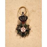Brazil : Brazil: Order of Christ: Miniature of the Order's jewel with diamonds