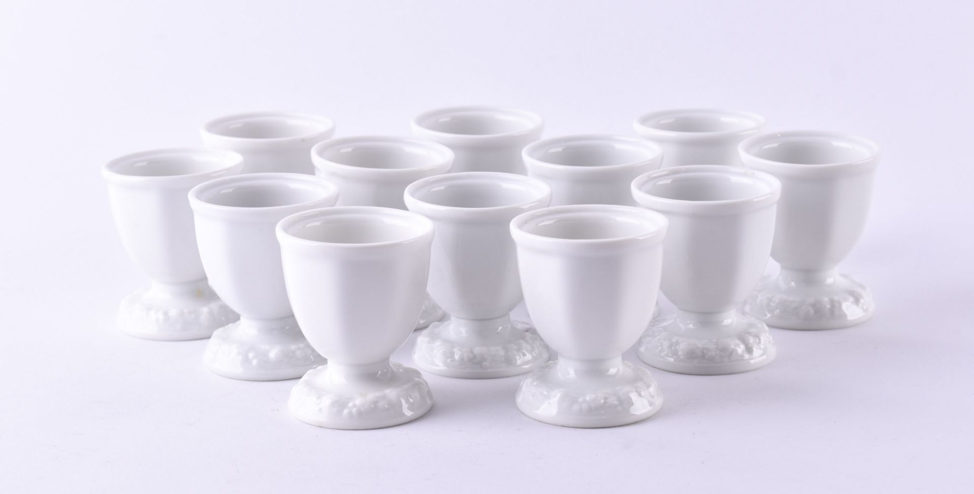 12 egg cups Maria classic Rose White, Rosenthal - Image 2 of 3