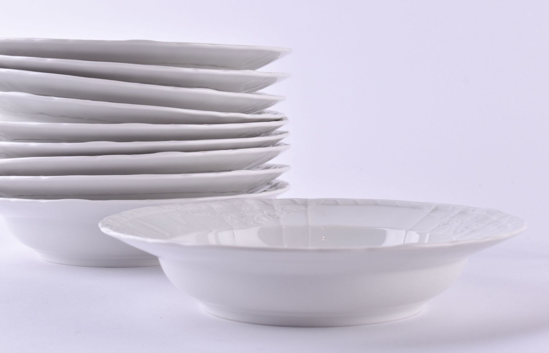 Ten soup plates KPM Rocaille - Image 2 of 4
