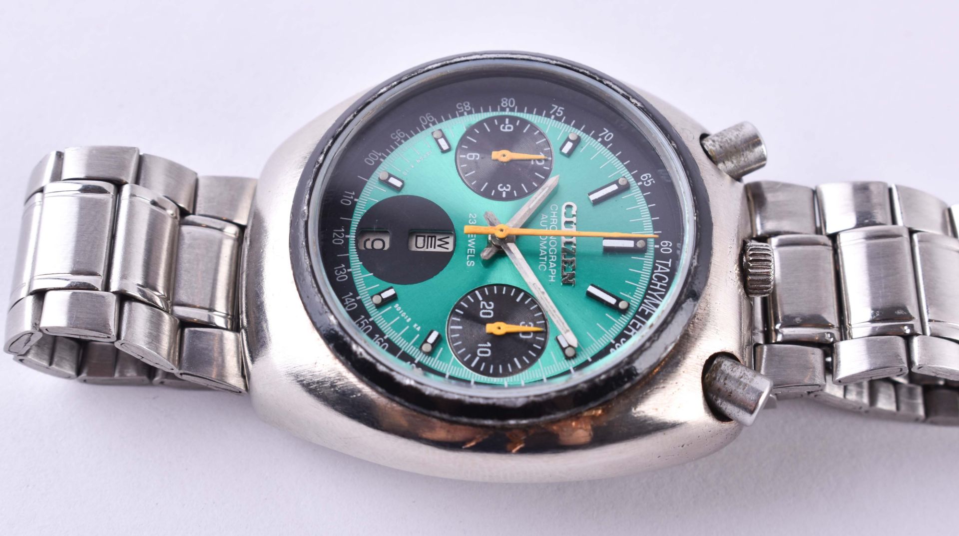 Citizen Bullhead Kaliber 8110 Chronographen-Armbanduhr 70er Jahre - Bild 2 aus 4