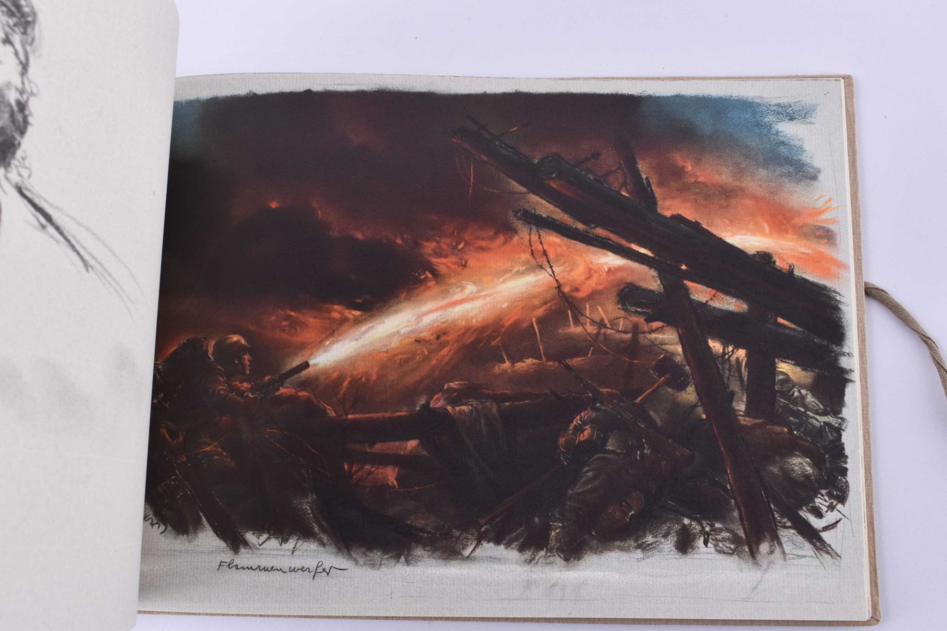 Rare 1944 illustrated war art book of the Third Reich by Hans Liska - Image 4 of 6